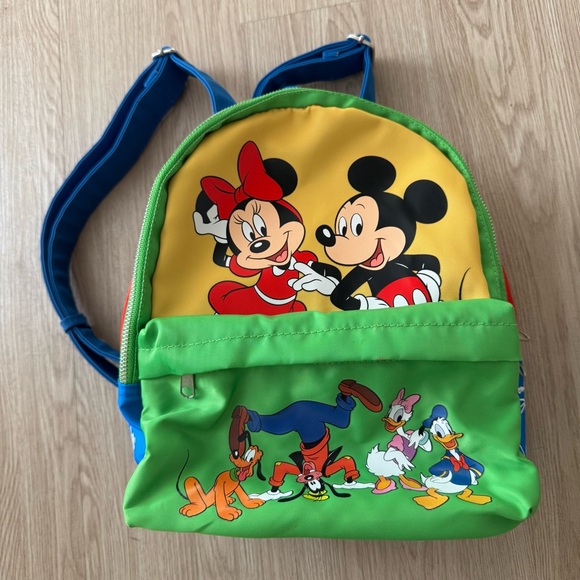 Mickey & Minnie Colorblock retro 90’s style backpack nwot